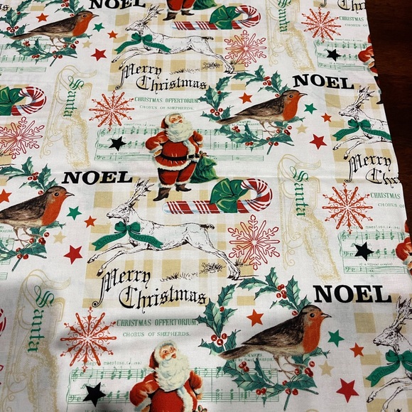 Christmas fabric 2 yards Santa xmas - Picture 1 of 10